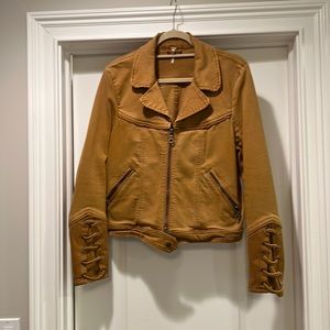Free People mustard denim jacket. Size large